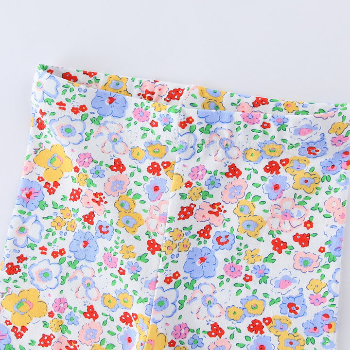 Girls leggings with colorful floral print Mune Fashion
