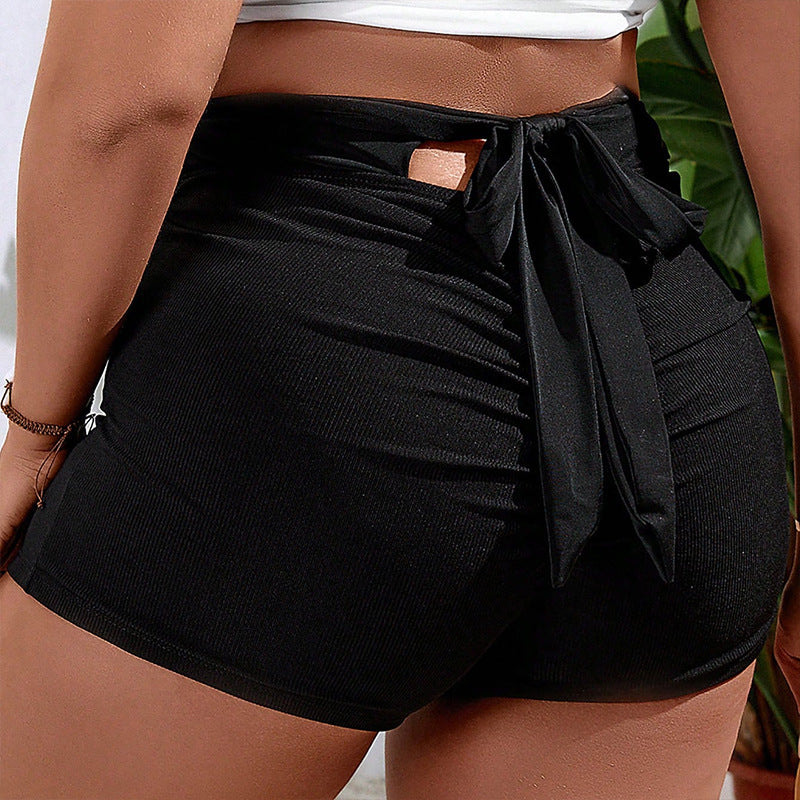 Women High-Waist Sports Shorts Mune Fashion