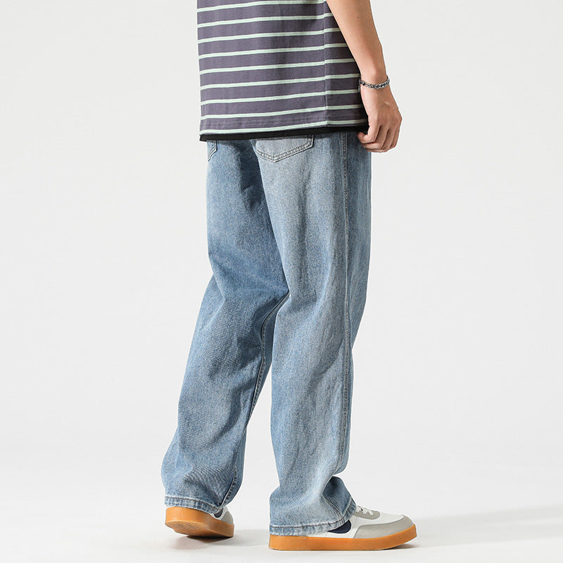 Women's wide tapered denim jeans with mid-rise waist Mune Fashion