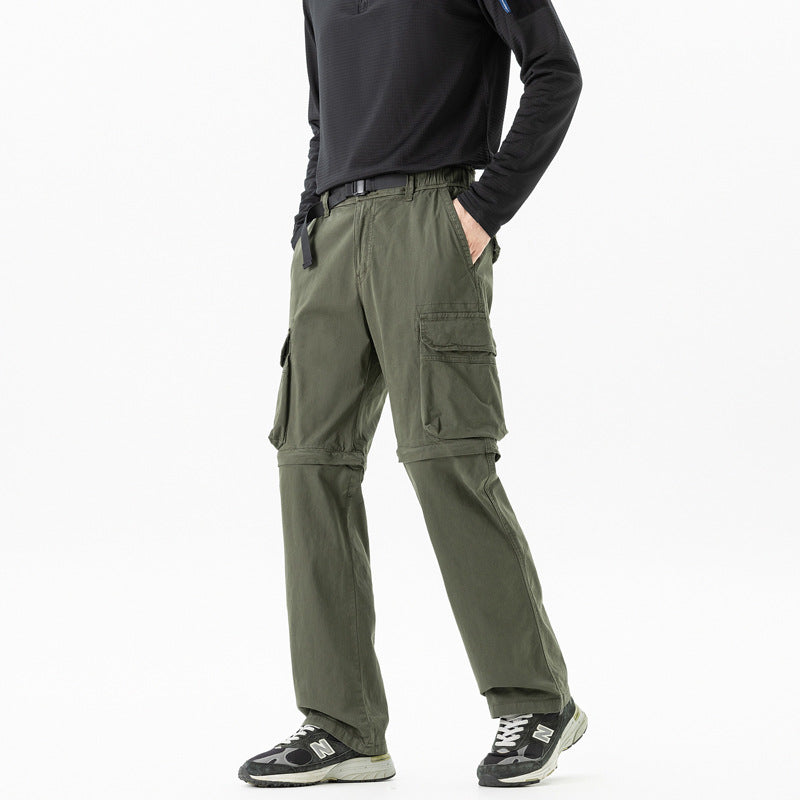 Men's Zip-off Convertible Cargo Pants with detachable legs and multiple pockets Drune