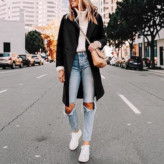 Women Elegant Wool Coat
