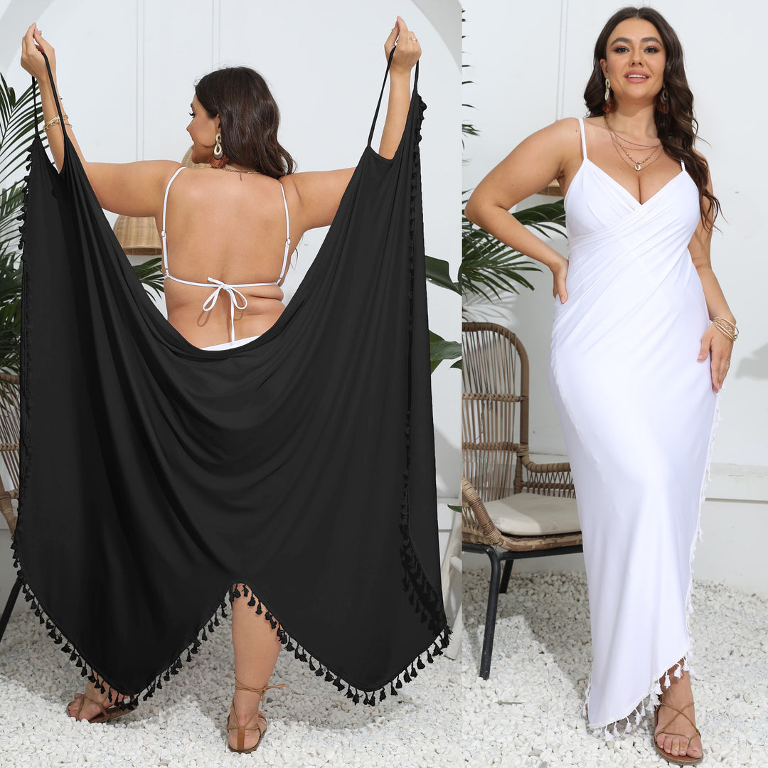 Women's elegant maxi dress with fine crochet hem Mune Fashion