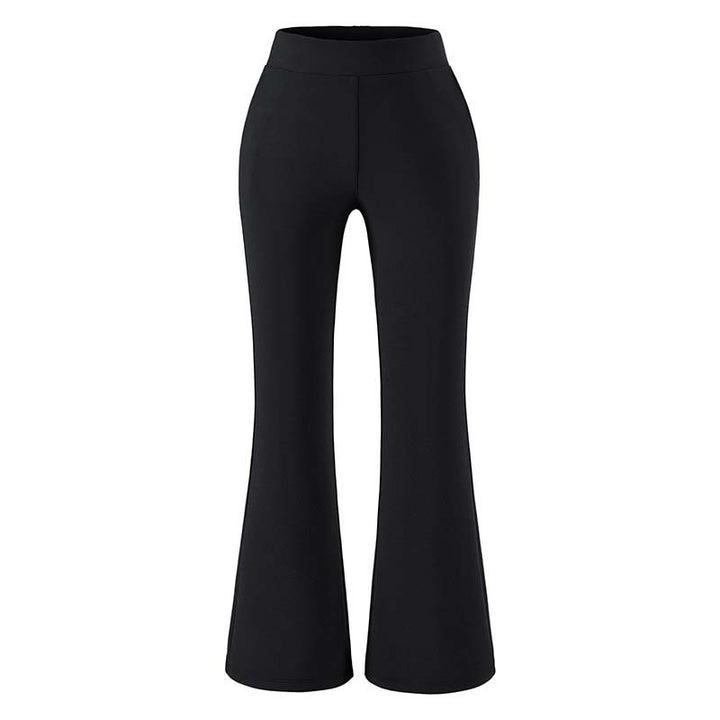 Women's High-Waisted Stretch Flared Pants with Wide Hem Mune Fashion