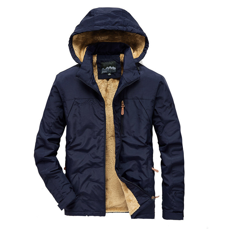 Men's insulated hooded jacket with teddy fleece lining and windproof shell Mune Fashion