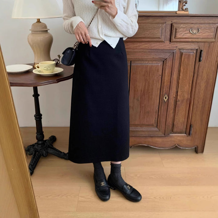 Women's Elegant Maxi Skirt with High Waist and Timeless Cut Mune Fashion