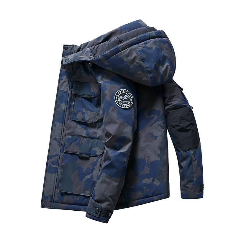 Men's Insulated Field Parka with Hood, Multiple Utility Pockets and Windproof Shell Mune Fashion