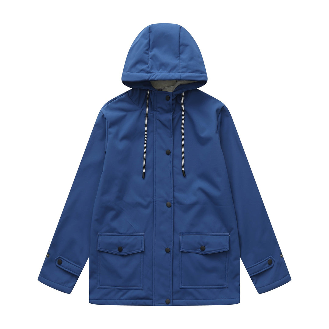 Women's water-repellent parka with hood, fleece-lined interior and large flap pockets Mune Fashion