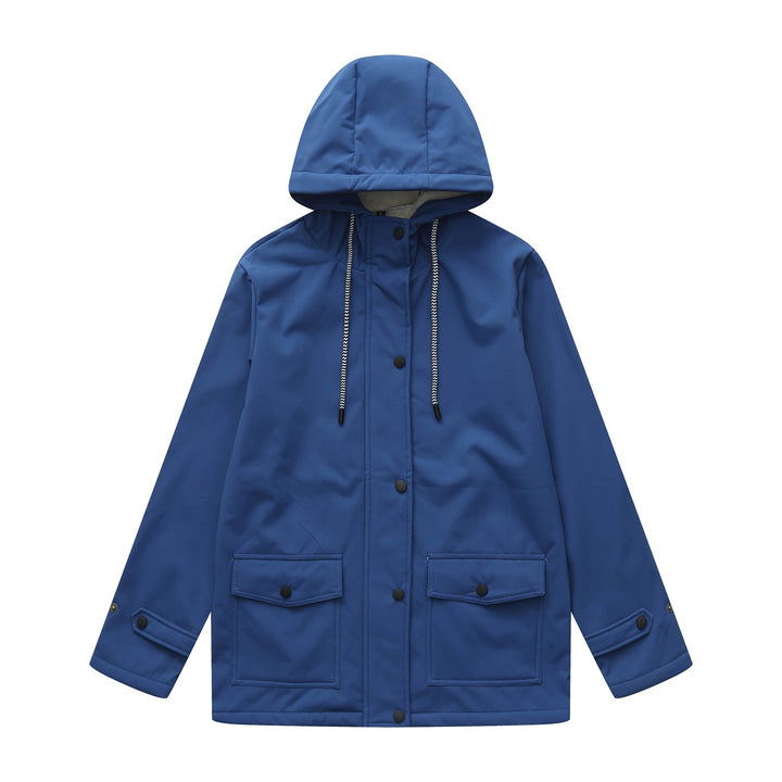 Women's water-repellent parka with hood, fleece-lined interior and large flap pockets Mune Fashion
