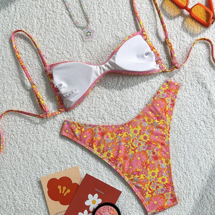 Ladies Floral Print Bikini Mune Fashion
