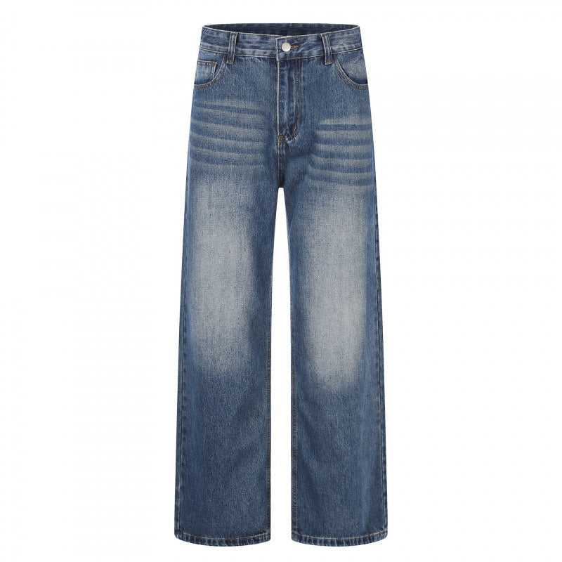 Women High-waist jeans with wide leg and vintage wash Mune Fashion