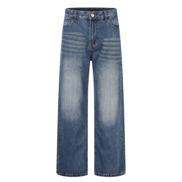 Women High-waist jeans with wide leg and vintage wash Mune Fashion