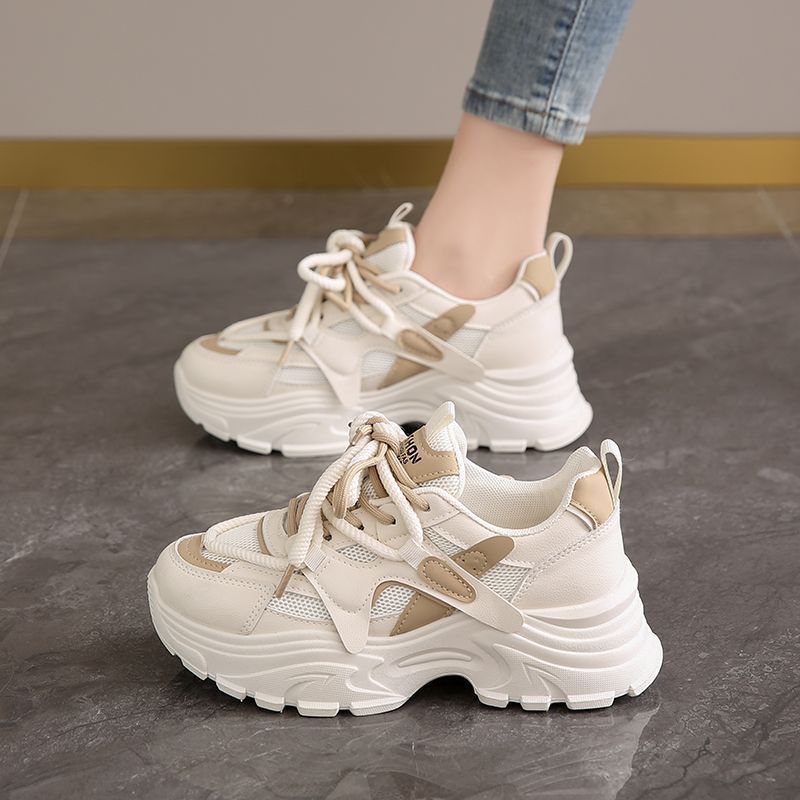 Women Sporty Chunky Sneakers with Breathable Mesh Upper and Cushioning Comfort Mune Fashion