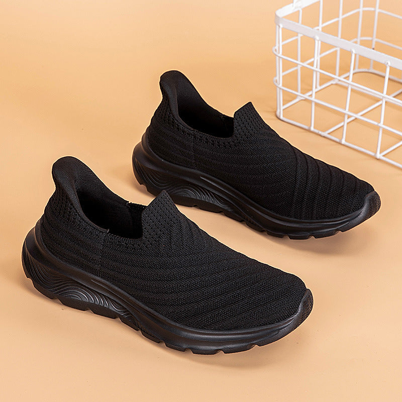 Women's nan elastic knit slippers with cushioned sole Mune Fashion