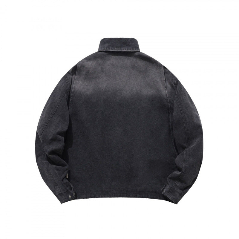 Men's Casual Worker Jacket made of soft canvas with zipper Mune Fashion