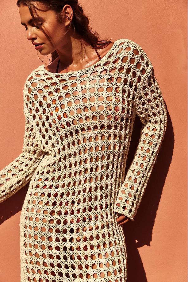 Ladies airy crochet beach cover-up Mune Fashion