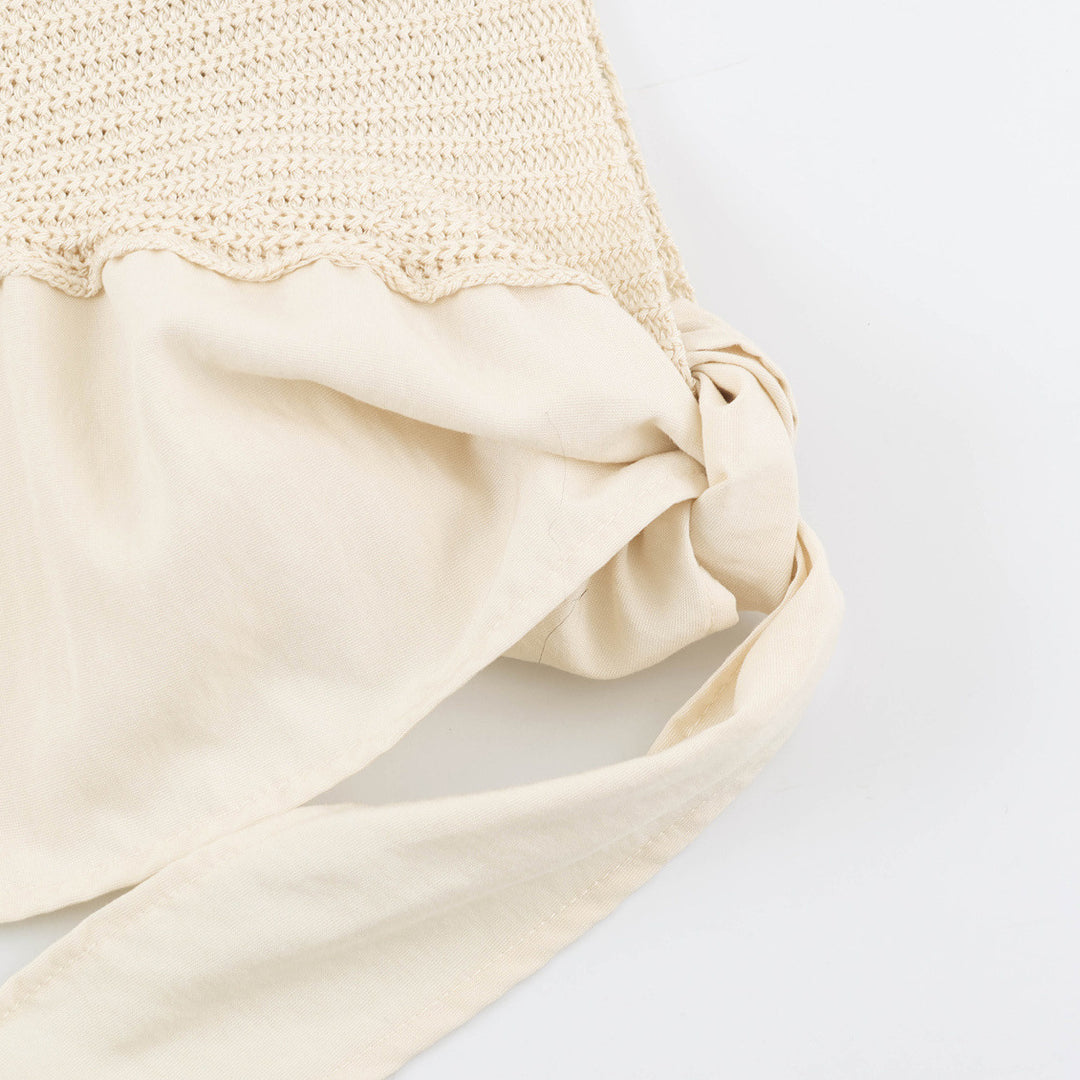 Women's Oversized Fine Knit Poncho with Asymmetrical Hem and Tie Band Mune Fashion