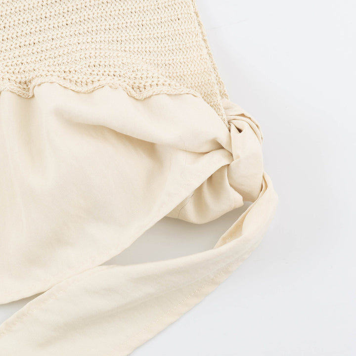 Women's Oversized Fine Knit Poncho with Asymmetrical Hem and Tie Band Mune Fashion