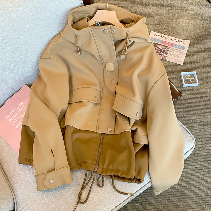 Women's Modern Transitional Jacket with High Collar Mune Fashion