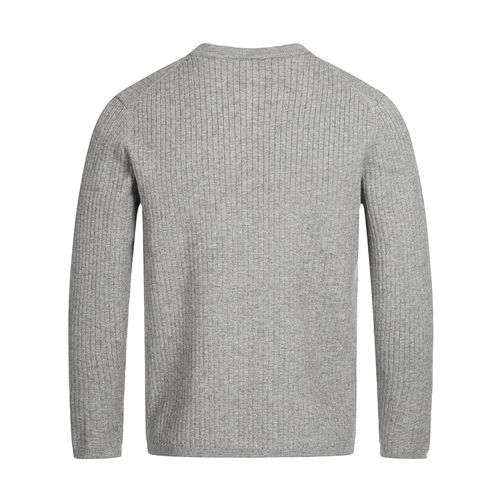 Unisex Rib Knit Half-Zip Sweater with Slim Silhouette and Troyer Collar Mune Fashion