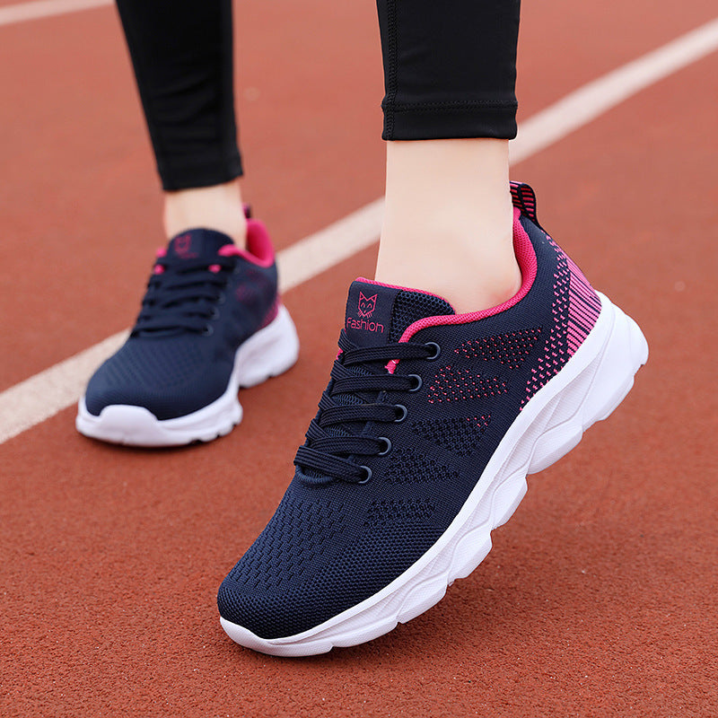 Women's nan comfort knit trainers with shock-absorbing wave outsole and padded heel collar Mune Fashion