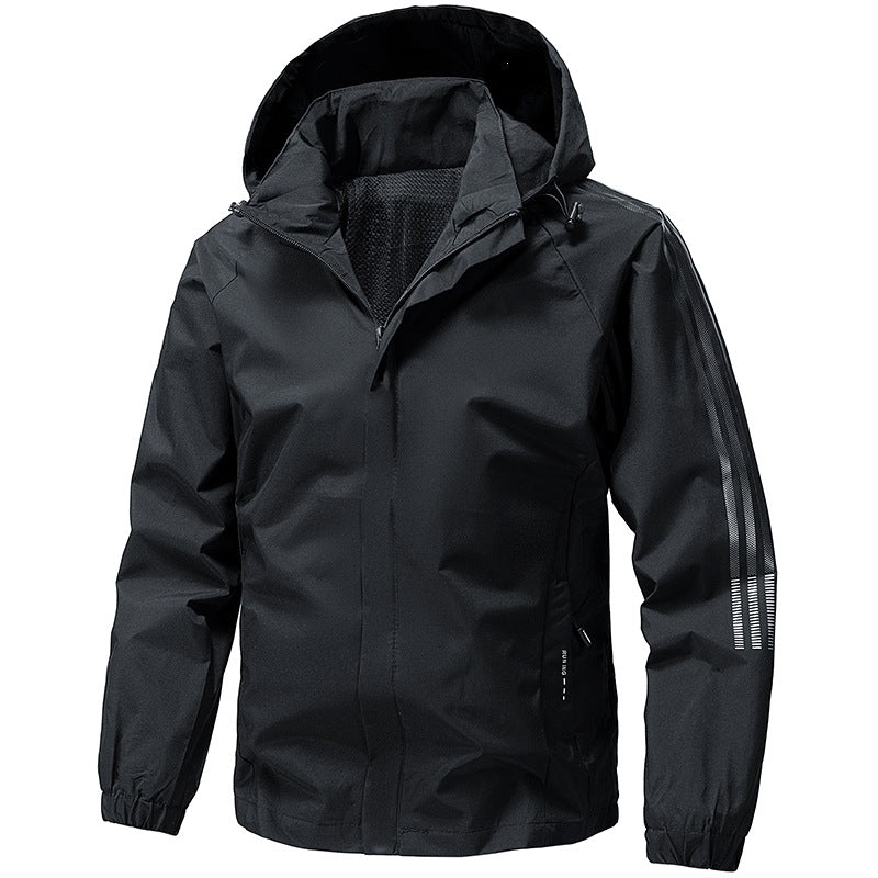 Men's Lightweight Functional Jacket with Adjustable Hood Mune Fashion