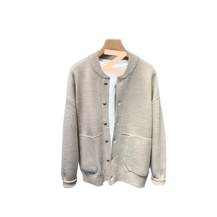 Women's Comfortable Cardigan with Button Placket and Pockets Mune Fashion