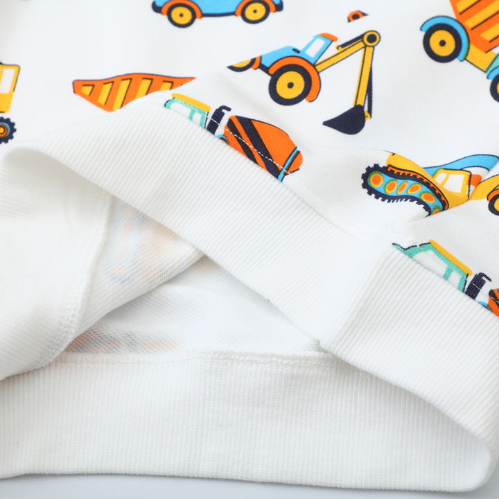 Boys sweatshirt with colorful construction vehicle design Mune Fashion