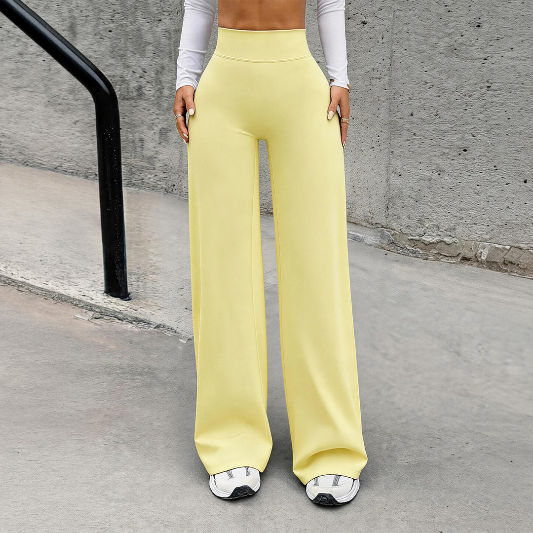 Women's high-waisted shaping lounge pants with wide flares and seamless comfort waistband Mune Fashion