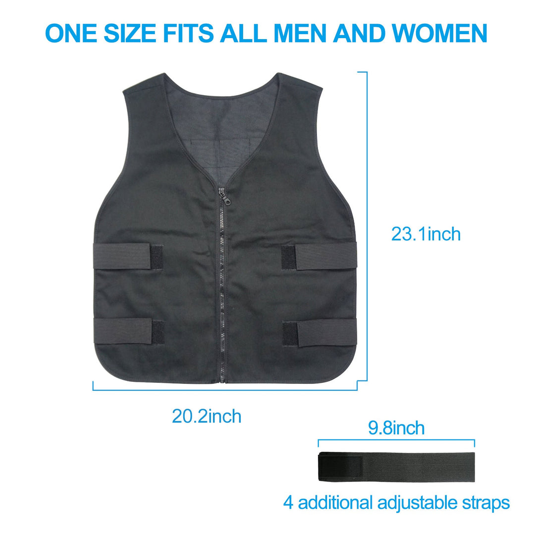 Unisex nan cooling vest with refillable ice compartments and sturdy zipper Mune Fashion