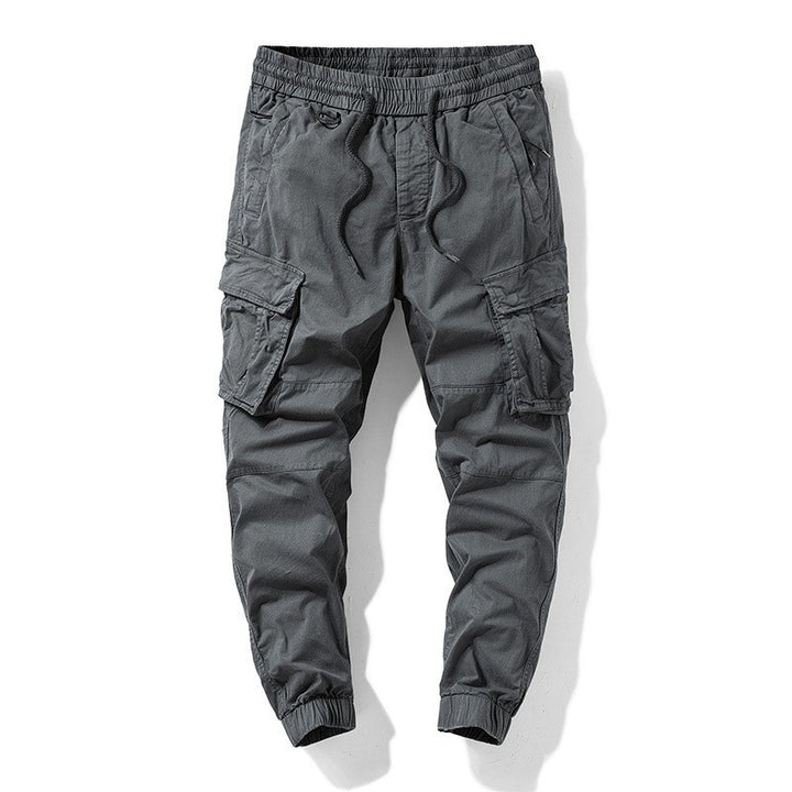 Men's Tactical Cargo Jogger Pants with Elastic Drawstring Waistband, Knee Patches and Multiple Pockets Mune Fashion