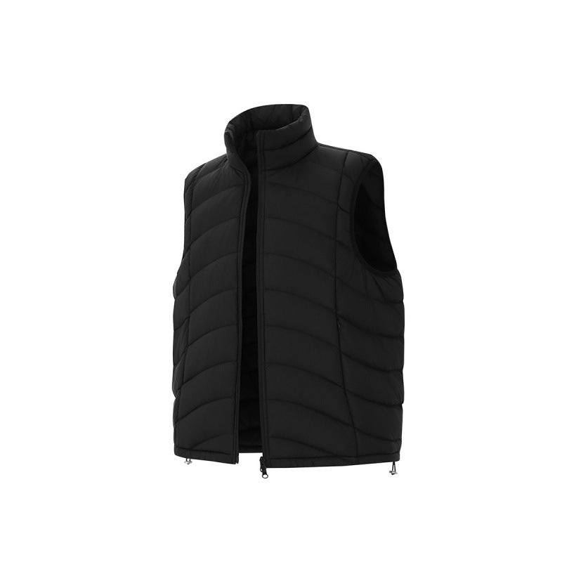 Unisex ultralight down look quilted vest with two-way zipper and stand-up collar Mune Fashion