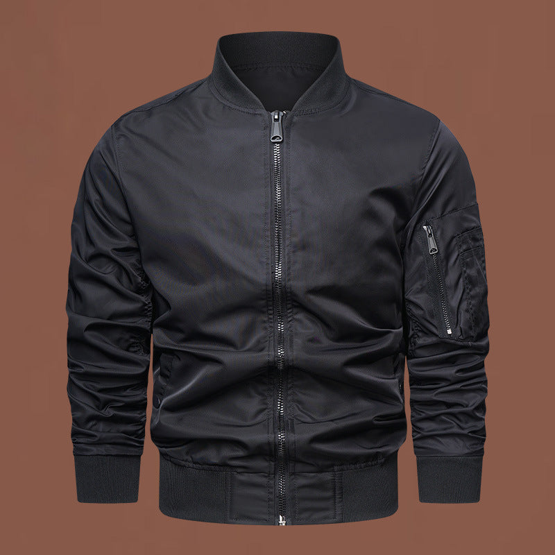 Men's urban nylon bomber with a slim silhouette, arm pocket, and wind-resistant outer shell Mune Fashion