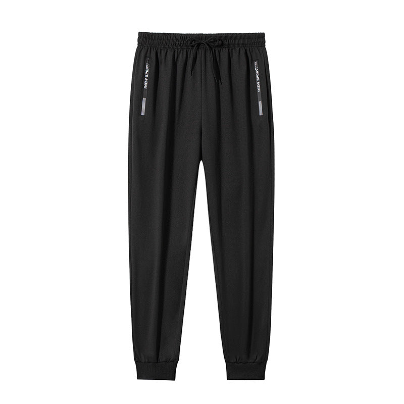 Men's sporty functional training pants with elastic drawstring, zip pockets & tapered leg Mune Fashion