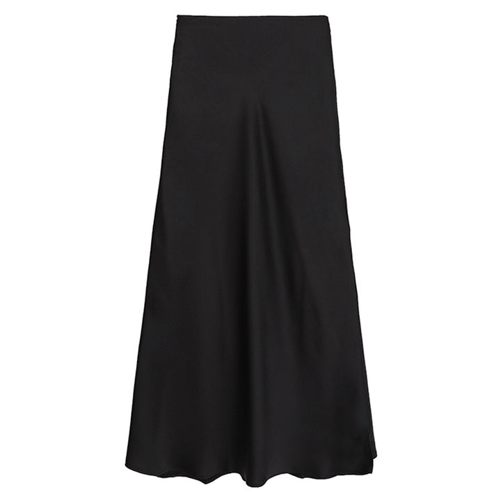 Women's nan bias-cut maxi skirt with high, seamless waistband and flowing satin look Mune Fashion