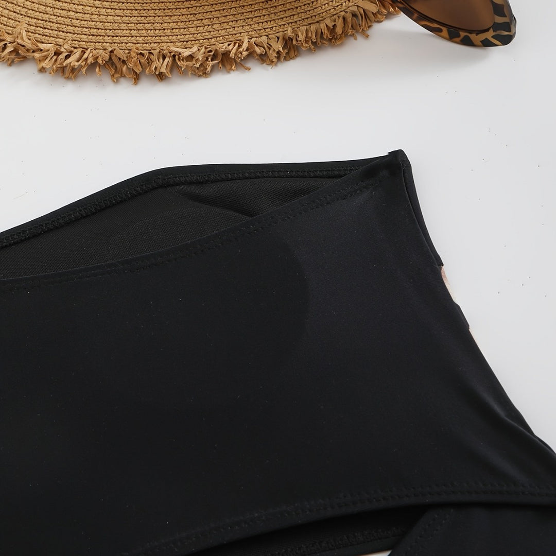 Women Elegant Bikini Set with Animal Print Mune Fashion