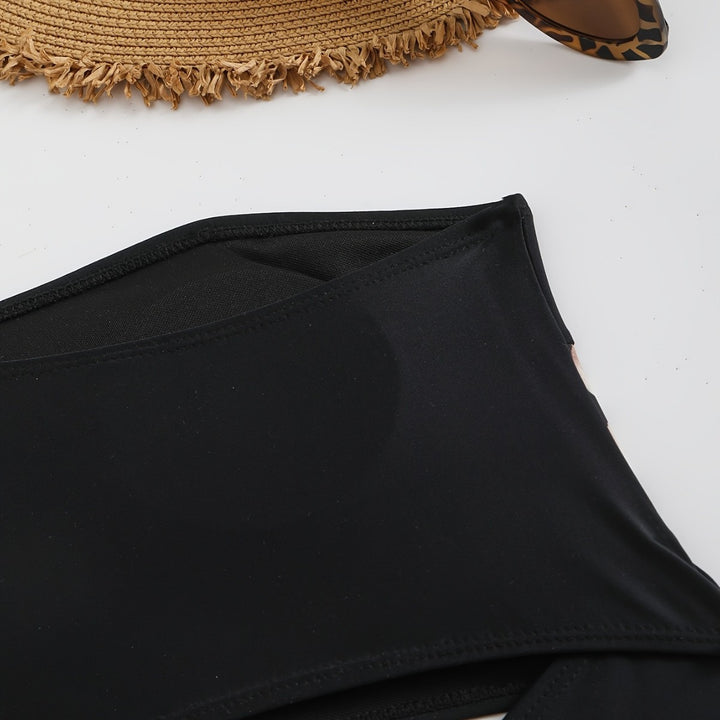 Women Elegant Bikini Set with Animal Print Mune Fashion