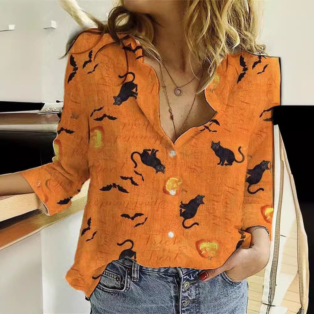 Women Printed Blouse Mune Fashion