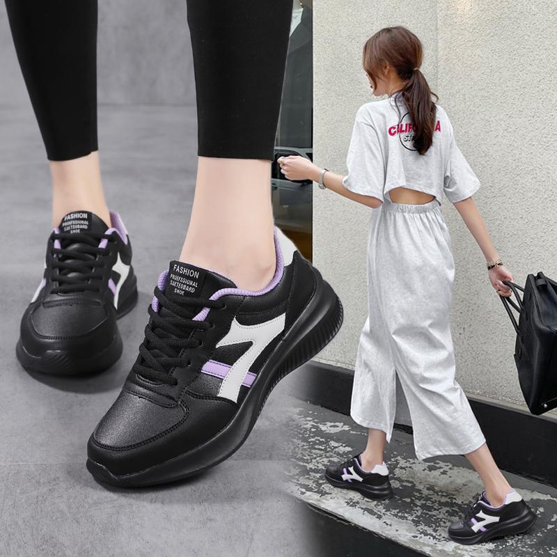 Women's fashionable platform city sneakers with extra soft padded insole, shock-absorbing midsole, and sporty side application Mune Fashion