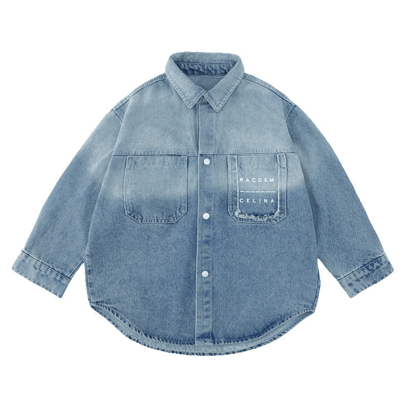 Unisex modern Denim Shirt Jacket Mune Fashion