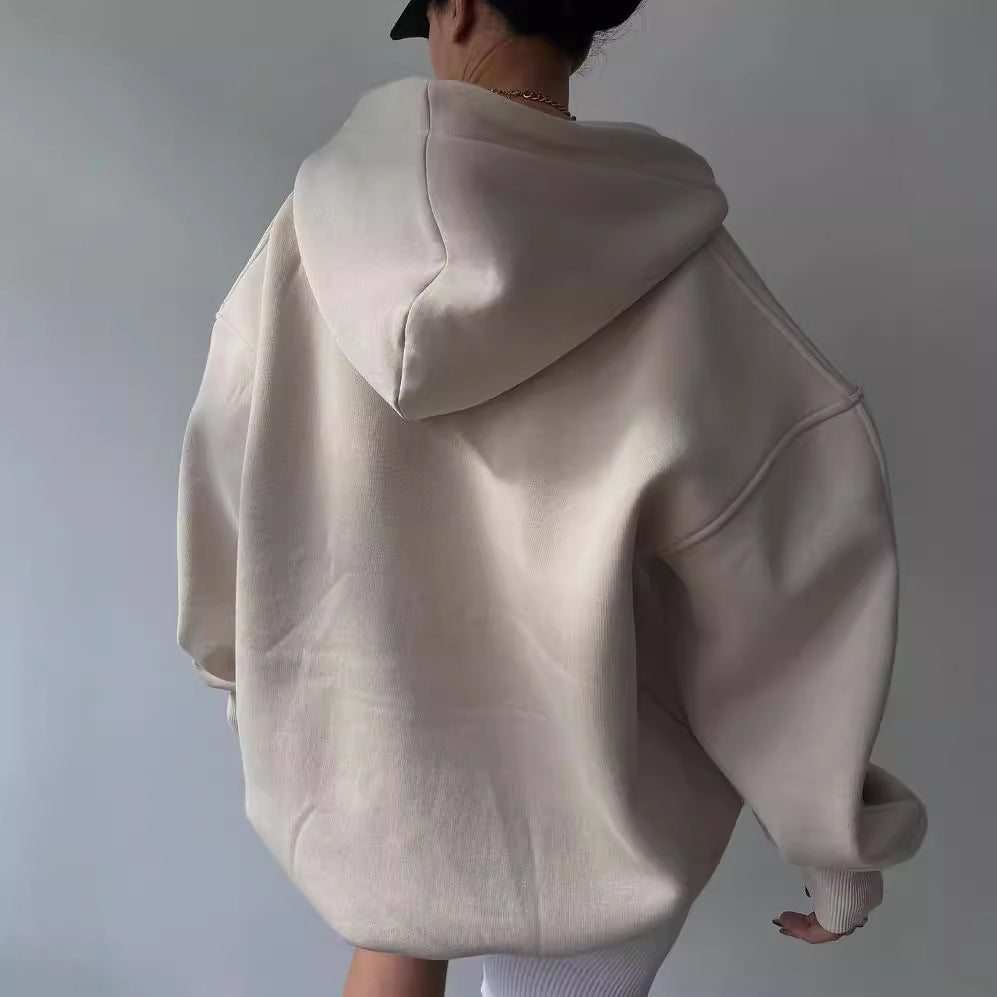 Women's Voluminous Sculpt Hoodie with Oversized Silhouette and Distinctive Hood Mune Fashion