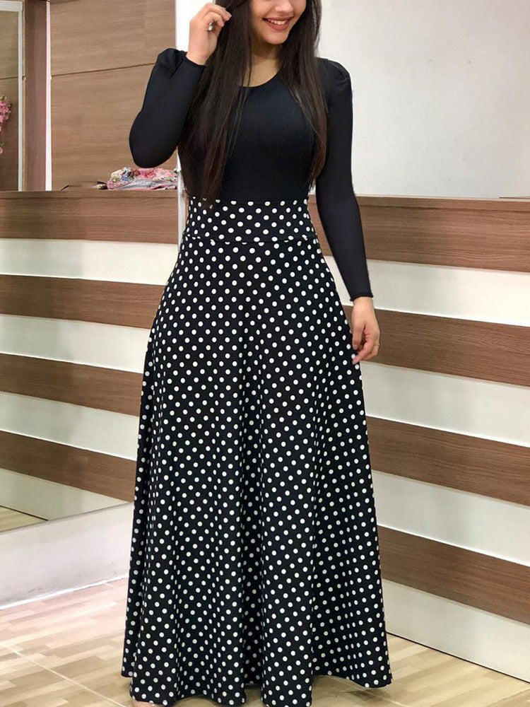 Women's Flowing Maxi Skirt with High Waist and Large Floral Print Mune Fashion