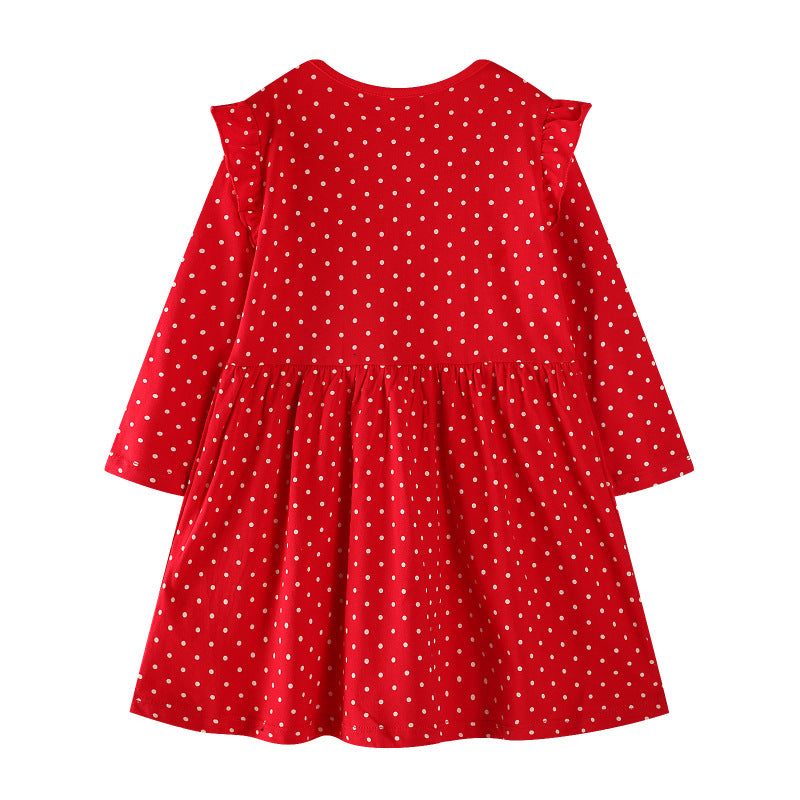 Girls' casual dress with festive reindeer design Mune Fashion