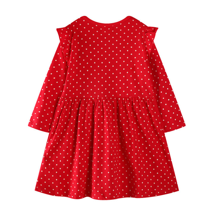 Girls' casual dress with festive reindeer design Mune Fashion