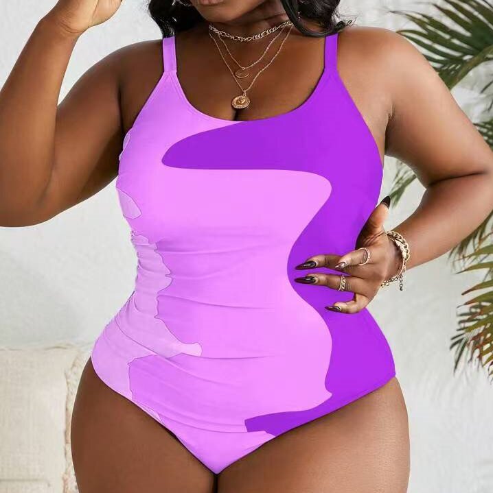 Women’s one-piece swimsuit with a figure-flattering design and trendy color gradient Mune Fashion