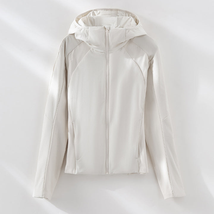 Women's Lightweight Softshell Jacket with Hood, Raglan Sleeves, and Tailored Fit Mune Fashion