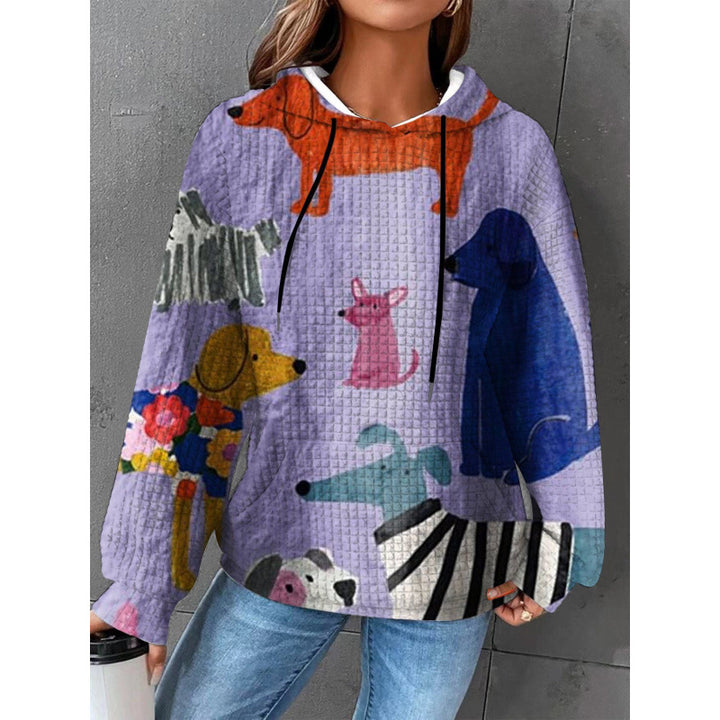 Women’s Fashionable Hooded Sweater in Checkered Design Mune Fashion