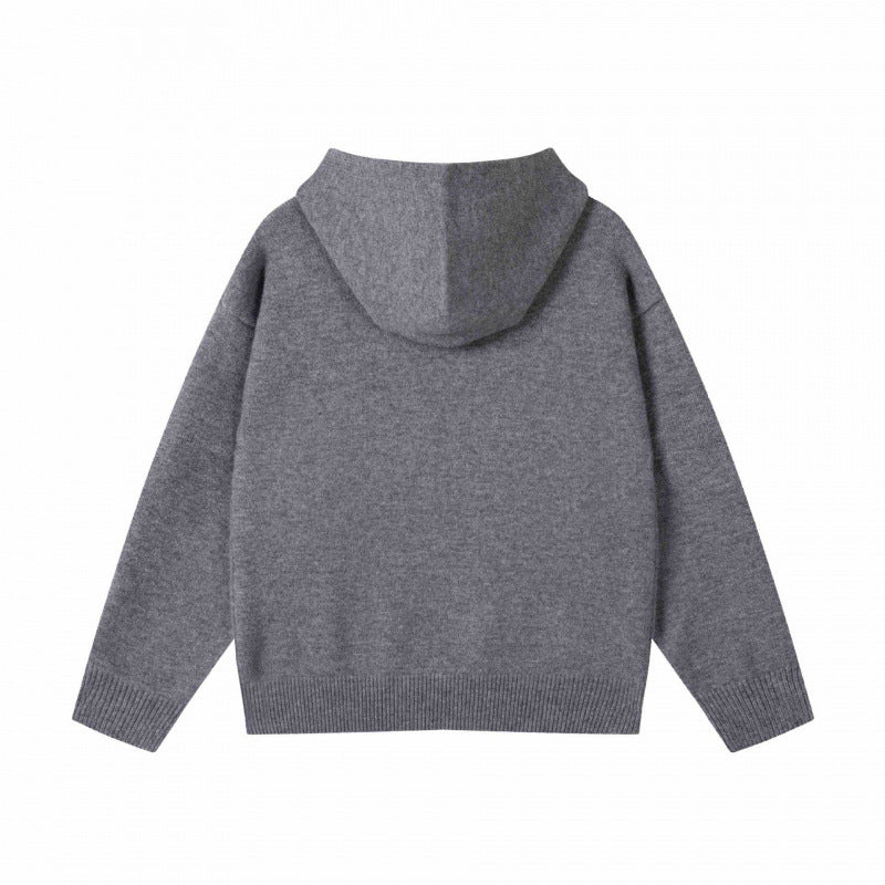 Unisex Oversized Fine Knit Hoodie with Raglan Sleeves and Ribbed Hem Mune Fashion