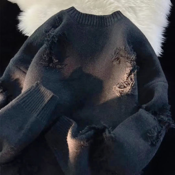 Women's Chunky Knit Sweater with Fringes Mune Fashion