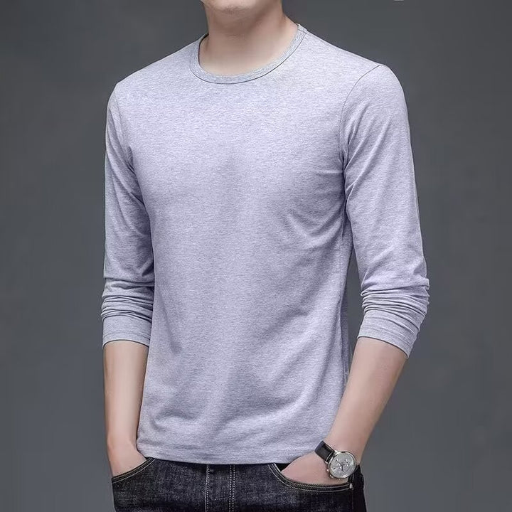 Men's Long Sleeve Shirt with Elegant Texture Mune Fashion