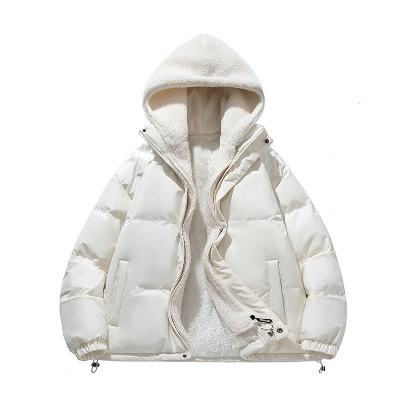 Women's Padded Hoodie Jacket with Soft Fleece Lining Mune Fashion